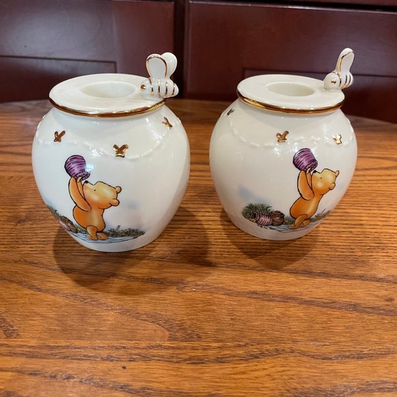 Lenox Pooh Honey Pot Candleholders - Picture 3 of 4